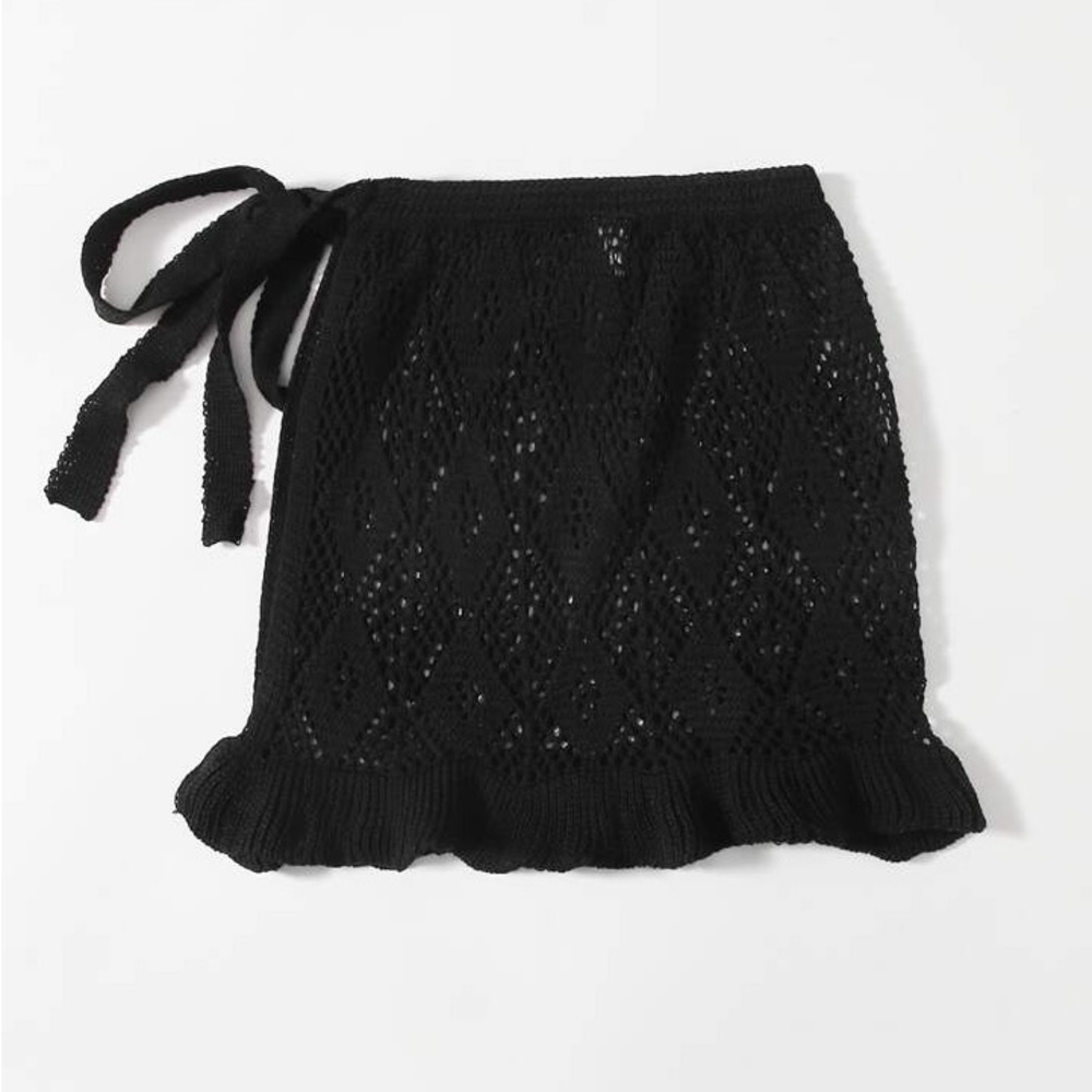 Crochet Mini Ruffle Skirt - Picture 2 of 5